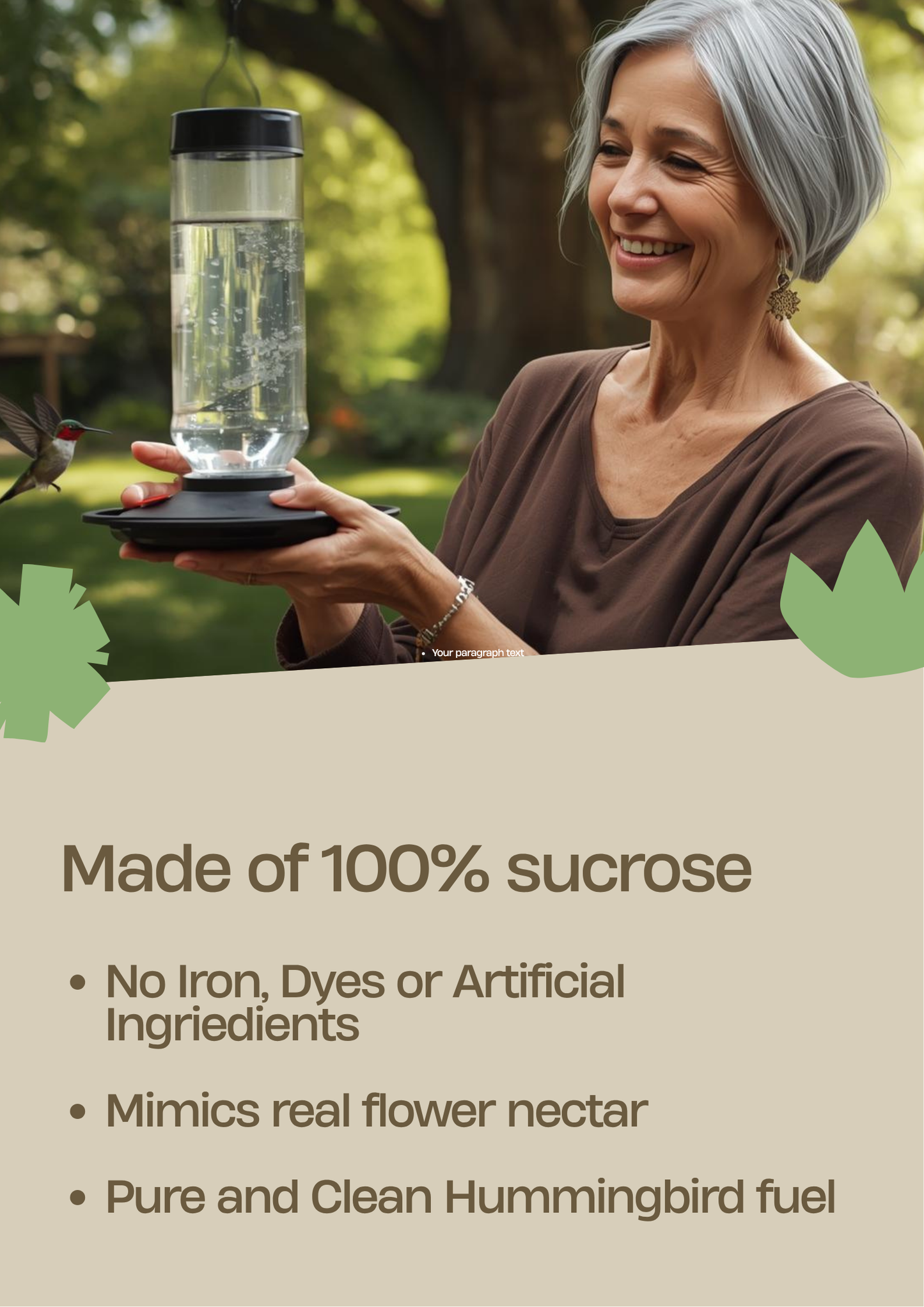 Natural Hummingbird Nectar Starter Kit - 3-Pouch Pack